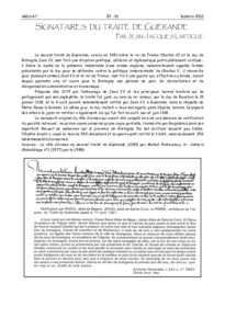 Signataires du traité de Guérande | LARTIGUE Jean-Jacques