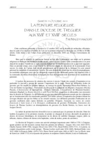 La peinture religieuse dans le diocèse de Tréguier au XVIIe et XVIIIe | HAMOURY Maud