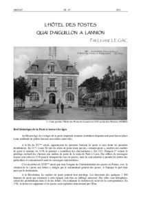 L’Hôtel des Postes, quai d’Aiguillon à Lannion | LE GAC Liliane