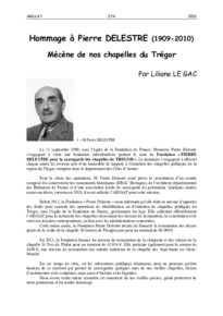 Hommage à Pierre Delestre, mécène de nos chapelles du Trégor | LE GAC Liliane