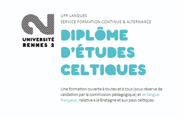 Affiche du Diplôme d'études celtiques 2026-2027