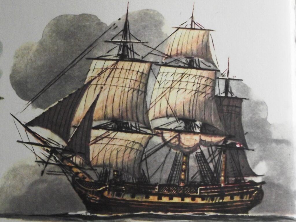 Frégate anglaise (1795) — gravure