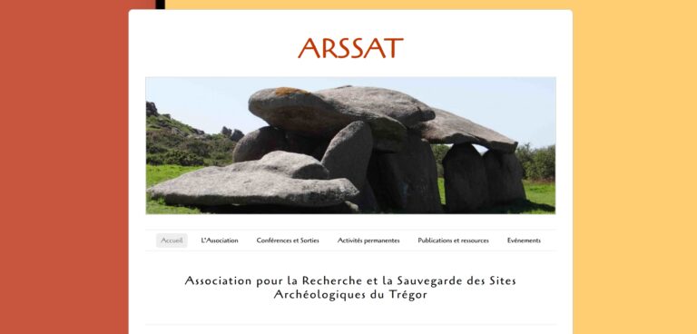 Page d'accueil du nouveau site internet de l'ARSSAT