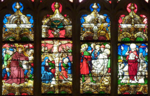 Maël-Pestivien : L'église Saint-Laurent, vitrail de la Passion
